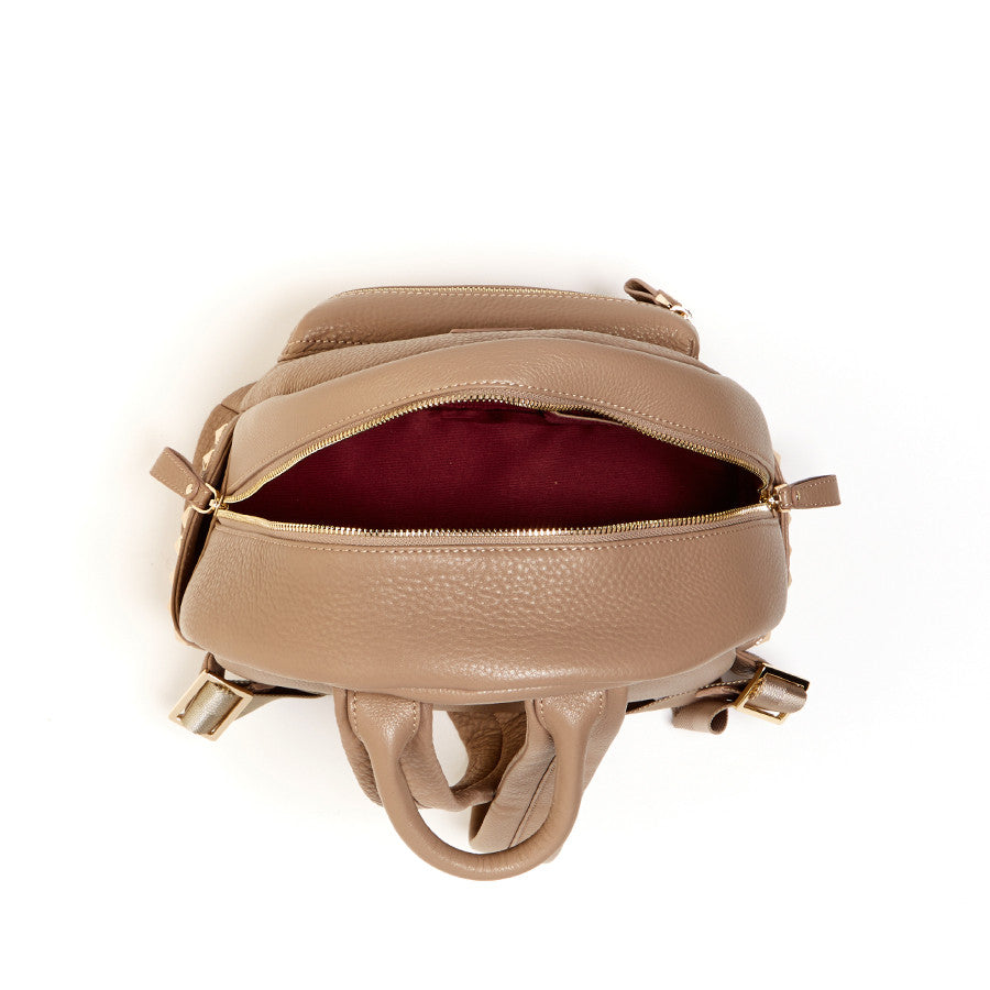 Diana Cement Leather Backpack Purse