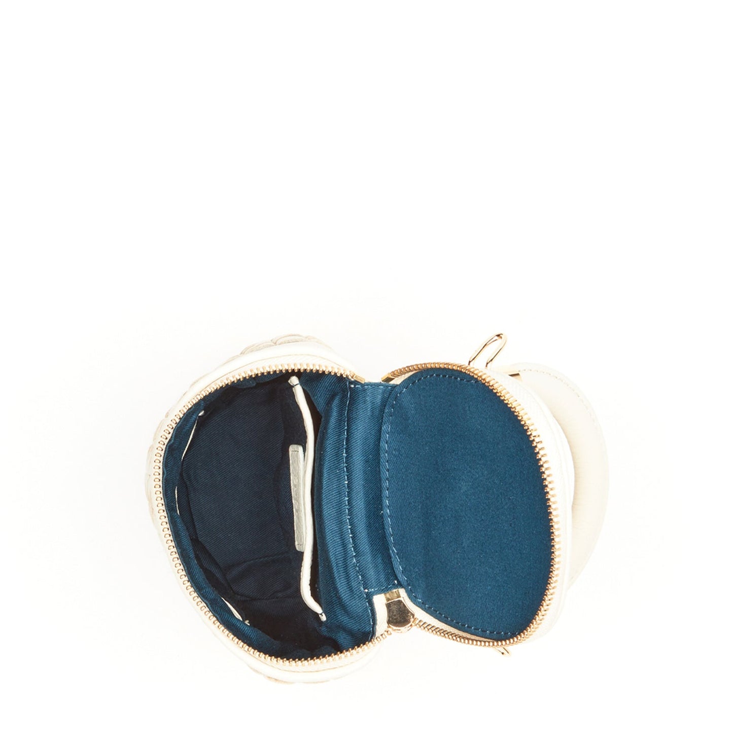 SUSU Basket Weave Leather Purse Off-white Bucket Bag