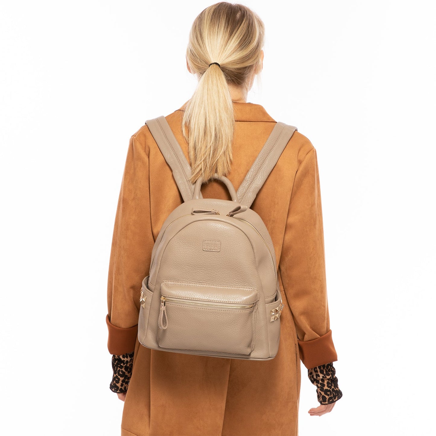 Diana Cement Leather Backpack Purse